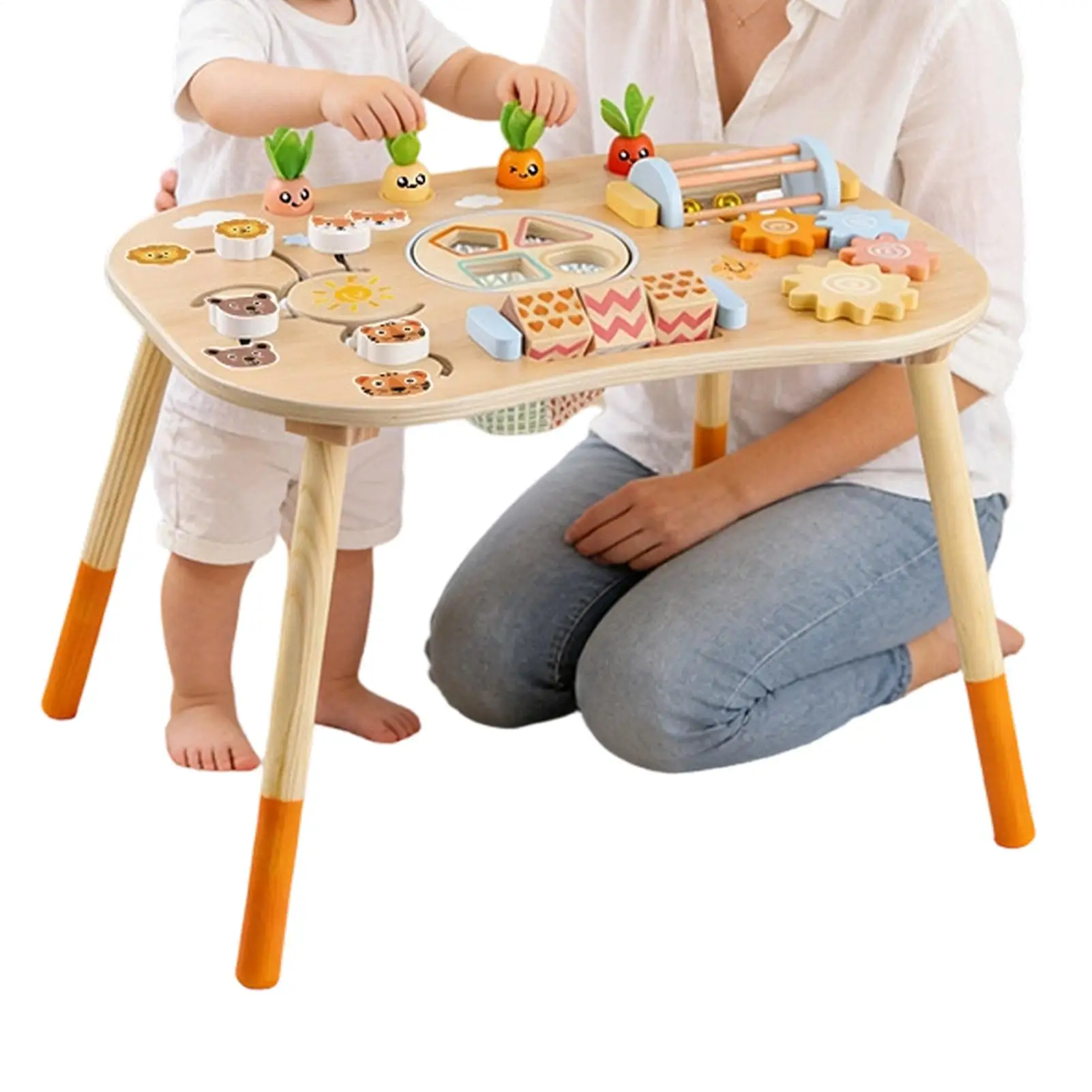 

Sensory Play Activity Table Shape Sorter Color Matching Game Activity Center Sensory Play Toy for 1-3 Year Old Boys Girls