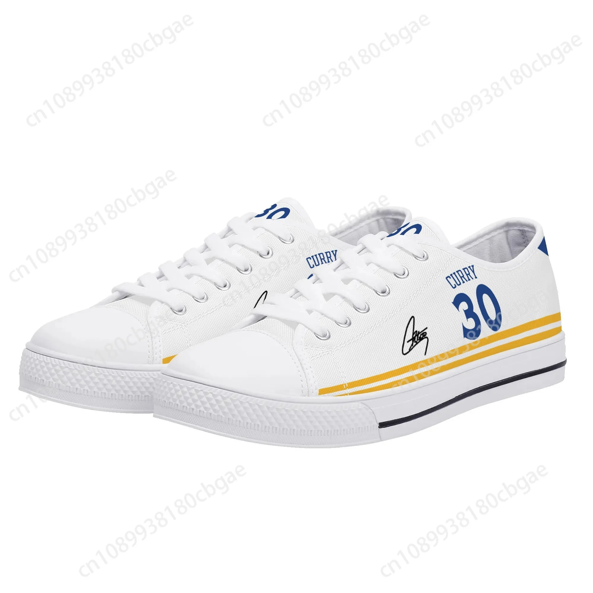 Golden basketball Low Top Sneakers Mens Womens Teenager High Quality chef Stephen Curry NO 30 Canvas Sneaker Shoes Custom Shoe