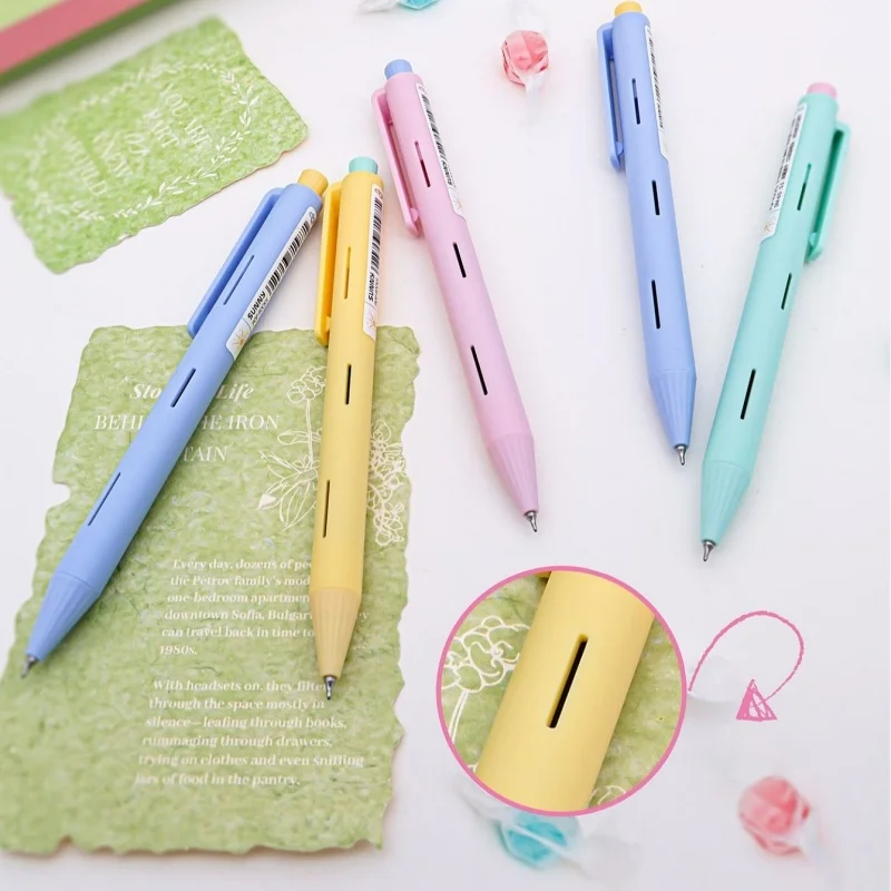 

4pcs Sweet Color Design Gel Ink Pens Set Sunny Pop Rocks Series 0.5mm Ballpoint Black Ink for Writing School Office A7912