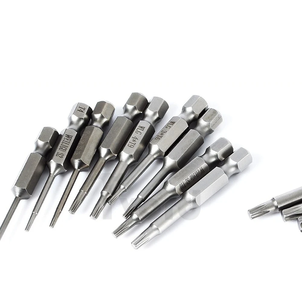 Torx Head Bit Set  Solid Screwdriver Magnetic 1/4