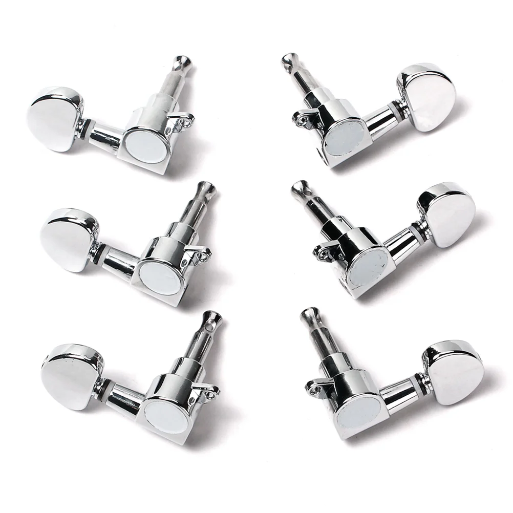 6 PCS 3L3R Sealed Electric Guitar String Tuning Pegs Tuners Machine Heads with Mounting Screws Ferrules Bushings for Acoustic El