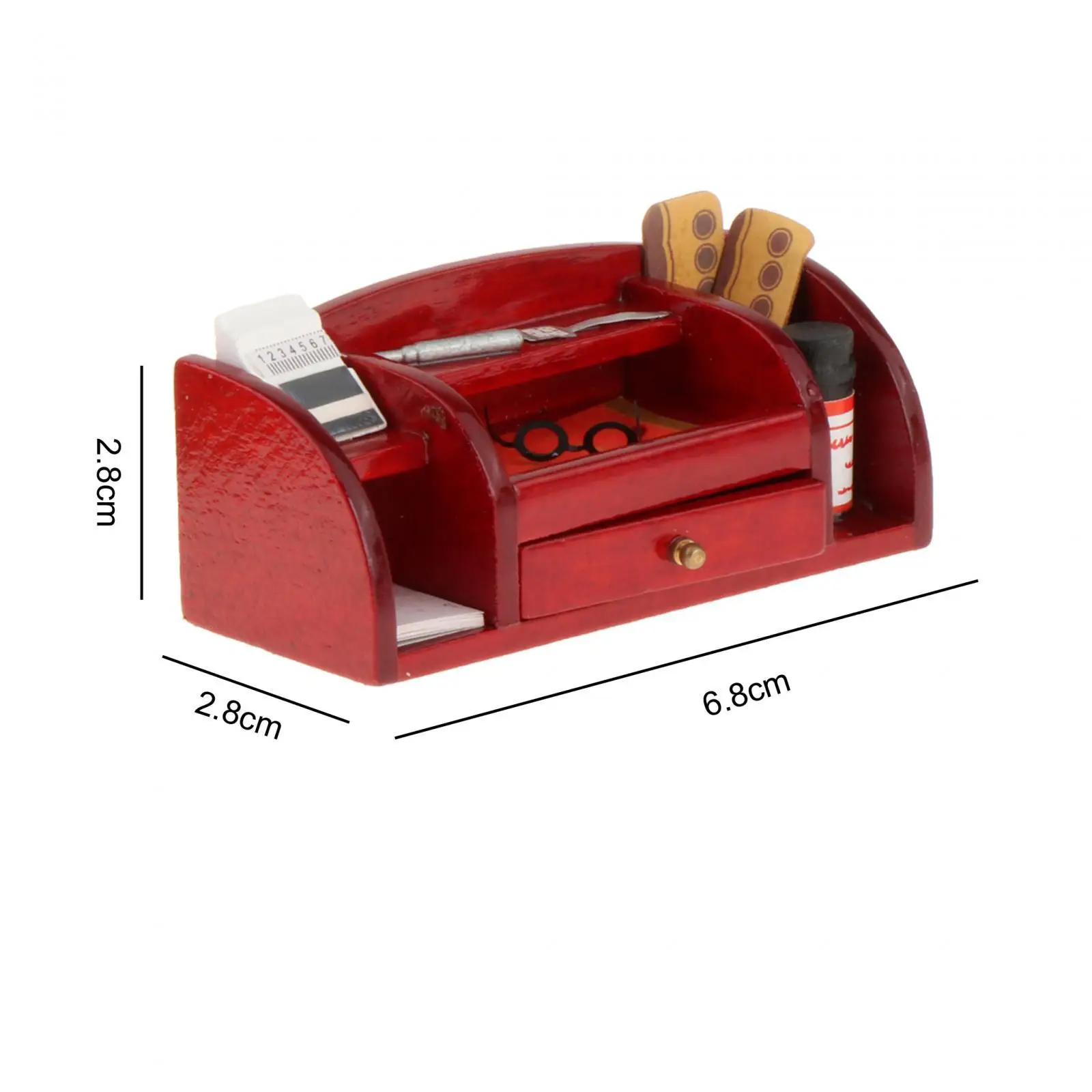 Mini fournitures de bureau T1, maison de courses 1:12, décoration de meubles en bois