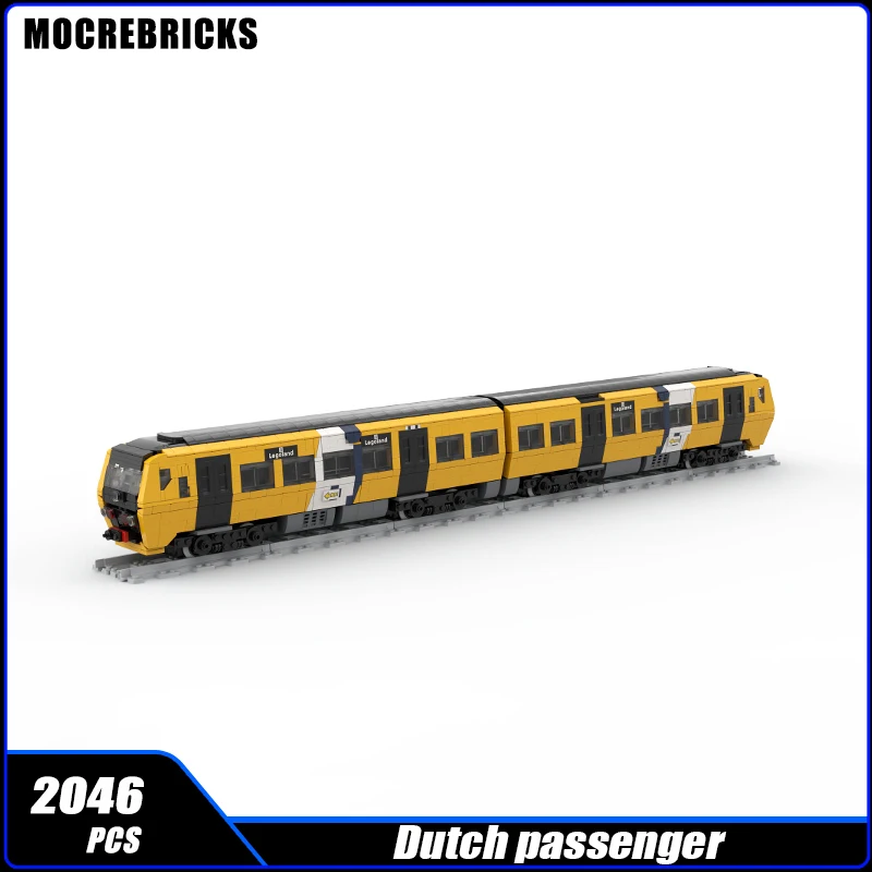 City Railway Station Dutch Passenger Train NS DM90 MOC Building Blocks Carriage Tracks Assembly Model Children\'s Brick Toys Gift