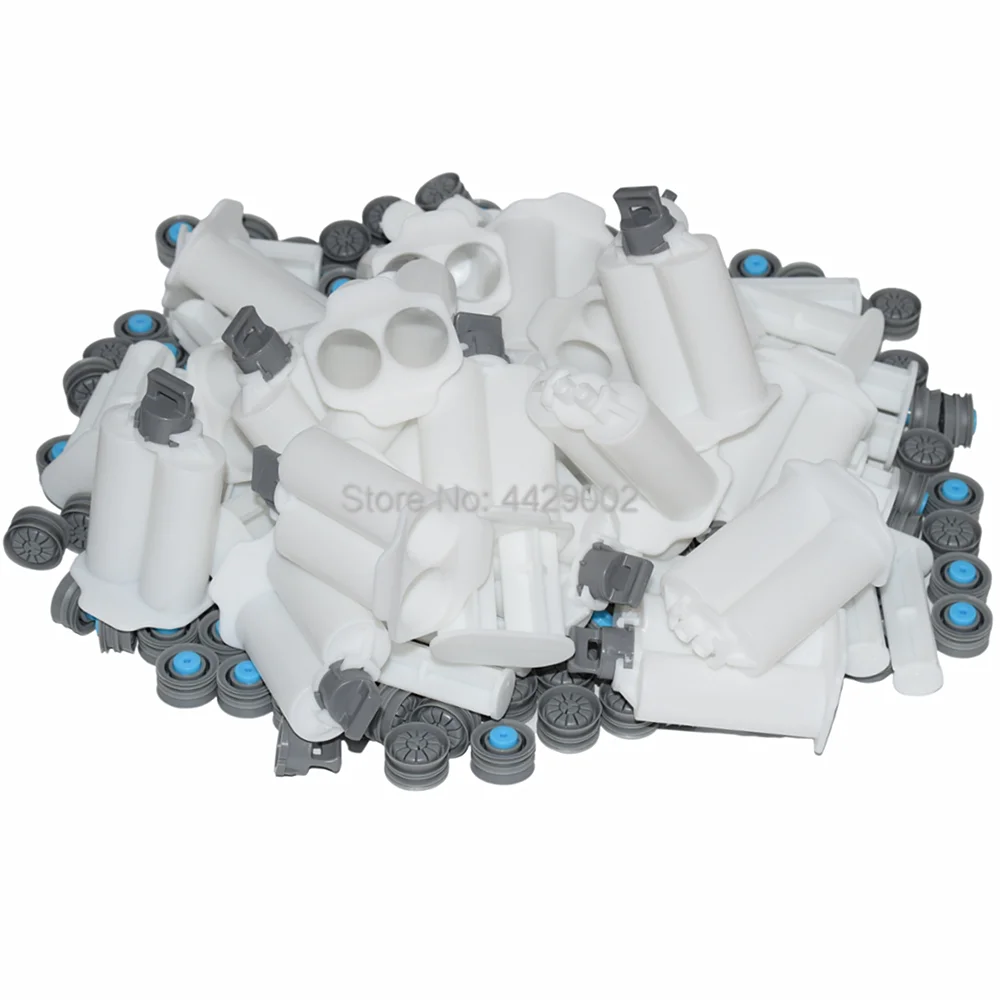500 Stück Leere Kartuschen 25ml 1:1 AB-Klebstoff-Kartuschen-Set & 500 Stück Handkolbenwerkzeug zum Befüllen von 2-Komponenten-Epoxidharz AB-Epoxidharzen – Detail 1