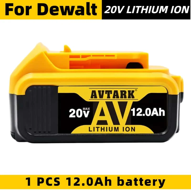 Nueva batería de 20V Compatible con herramientas eléctricas dewalt 18V 12Ah herramienta eléctrica recargable baterías de litio 20V 18 voltios 12Ah DCB200