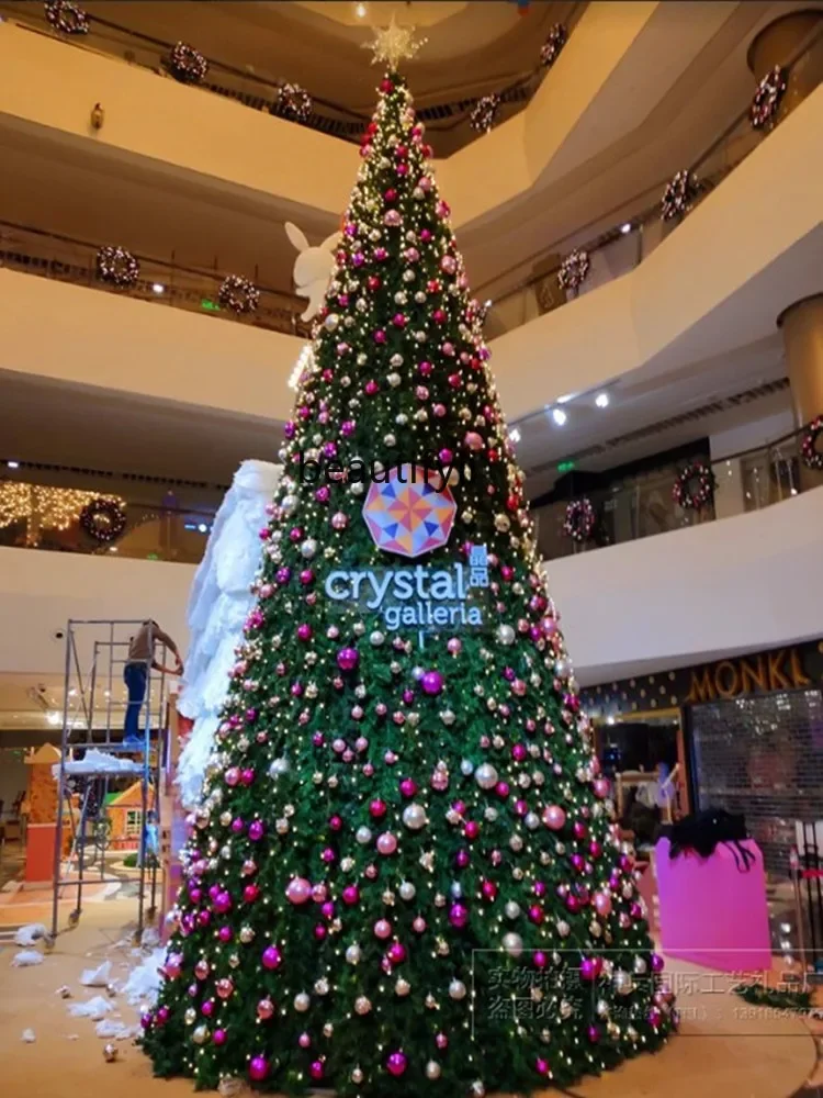

YH Large frame Christmas tree 7m 8/9/10/12/15/16 m Shopping mall hotel beautifully decorated Christmas tree package