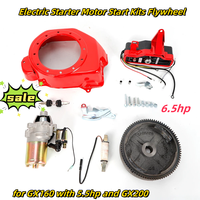 Electric Starter Motor Start Kits Flywheel Key Ignition Fan Cover Switch Coil for GX160 with 5.5hp and GX200 with 6.5hp