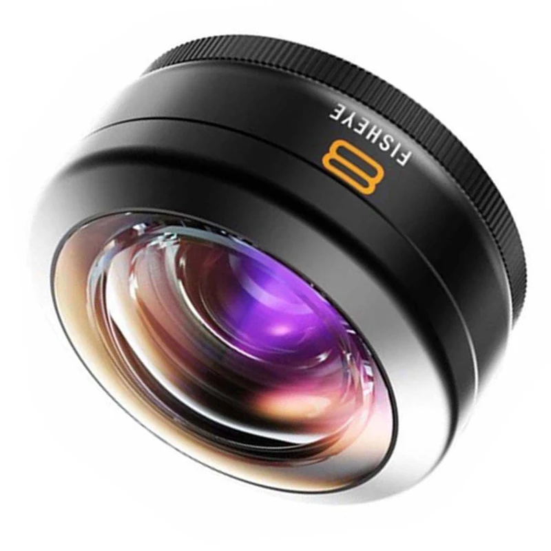 AA01-Wide Angle Fisheye Lens Mobile Phone Additional Lens 8Mm Fisheye Lens