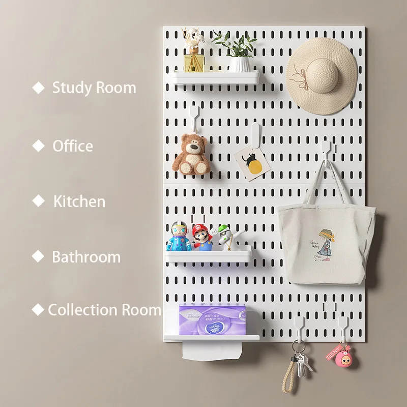 Hole-Free Wall-Mounted Storage Board DIY Esports Room Decorative Panels Kitchen and Bathroom Multi-Functional Storage Rack