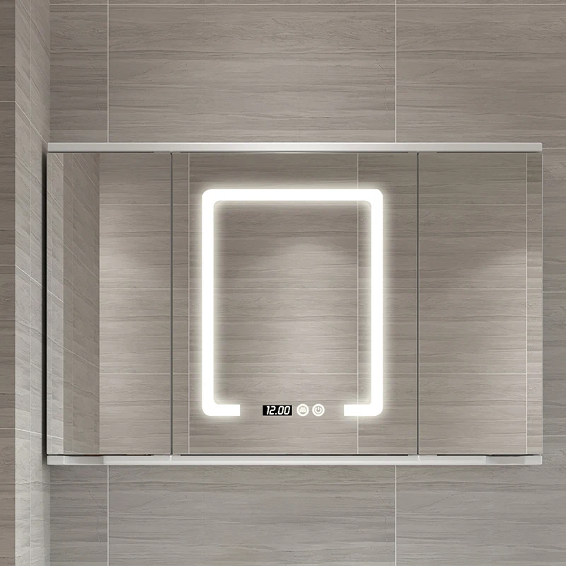 

Mirror Smart Bathroom Mirror Cabinet Separate Bathroom Wall-Mounted Mirror Storage All-in-One Cabinet Hidden