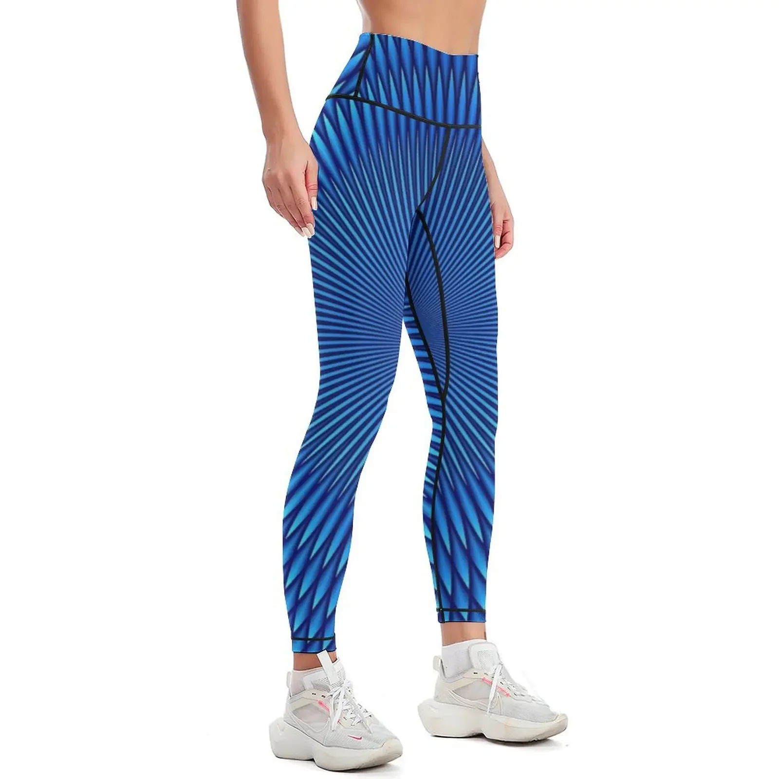 Optical Illusion Blue Face Mask, Shower Curtains, Shirts & More Leggings harem pants workout clothes for Womens Leggings