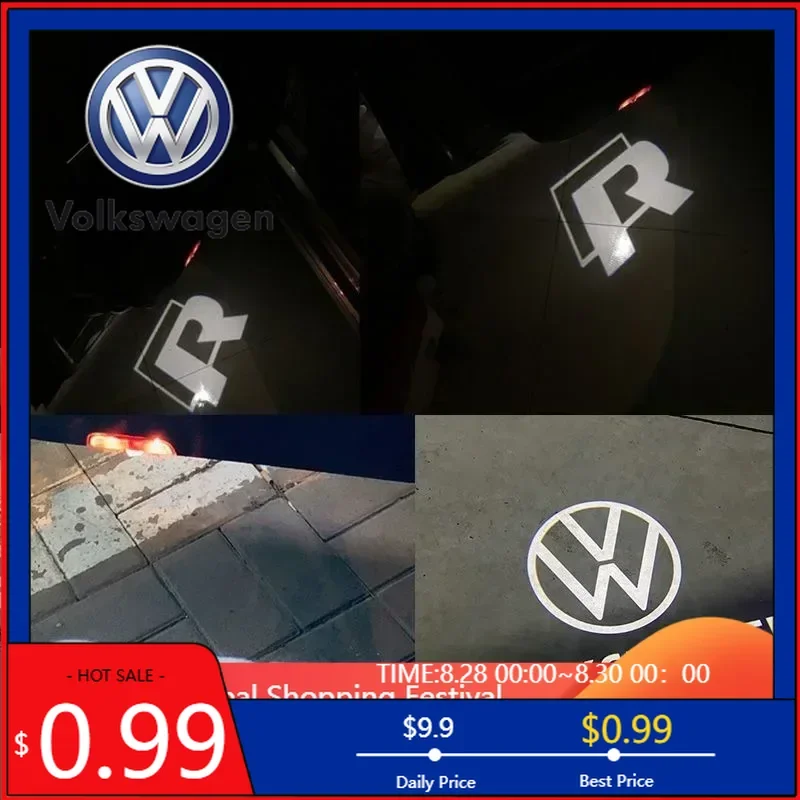 

Новинка 2026 года: 80% светодиодный проектор логотипа в дверь автомобиля для Volkswagen VW Touareg 7P, Golf 5 6 7, Jetta MK5 MK6 MK7, Passat B6 B7 B