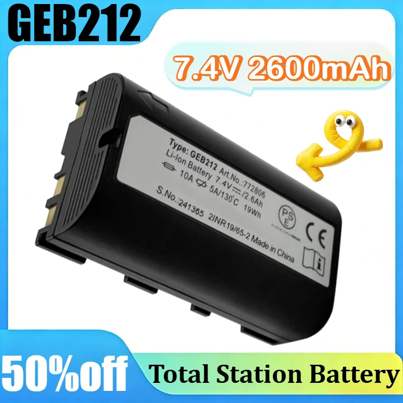 

GEB212 for LEICA TPS1200 Series Total Stations / 900 Series GPS Battery 7.4V 2600mAh