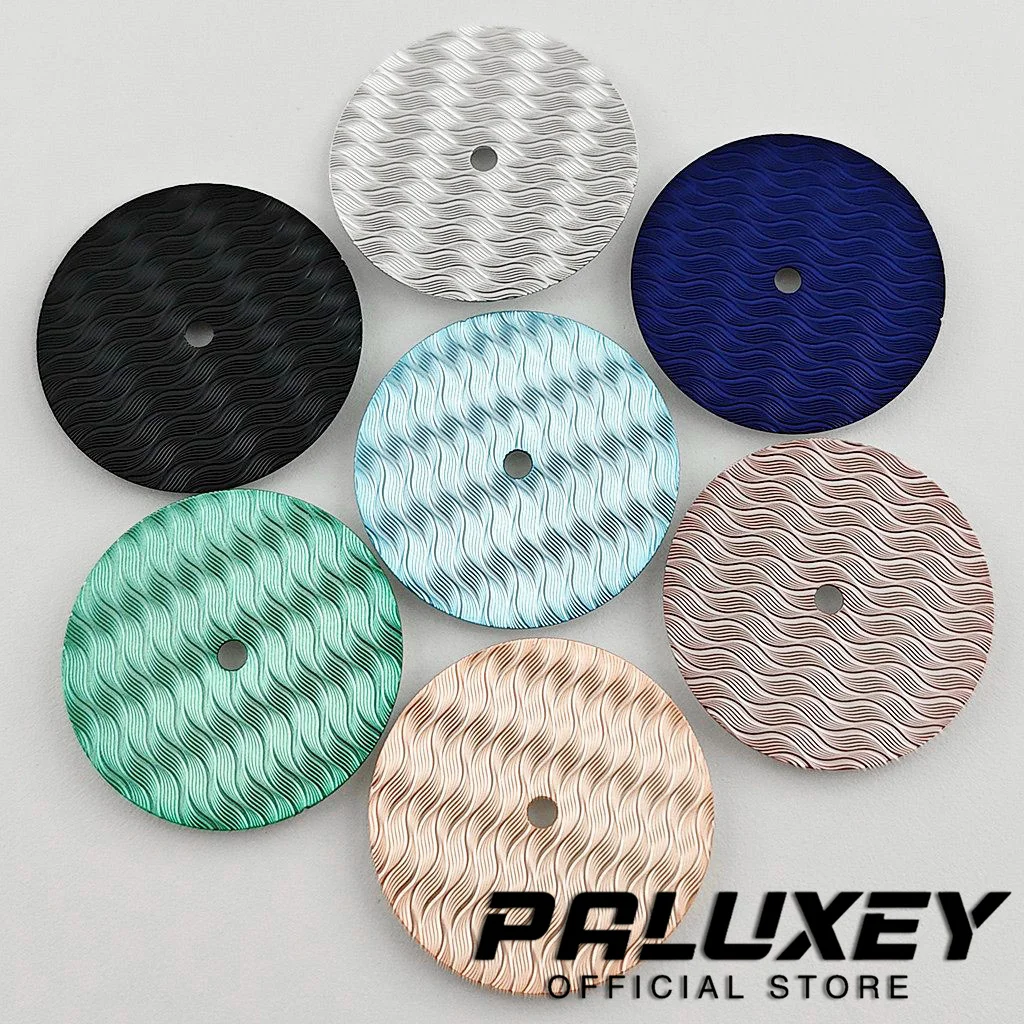 NH35 28.5MM Wave Ripple Surface NH35 Dial DIY Modification Watch Dial Watch Faces Suitable for NH35 NH36 4R 7S Movement Parts