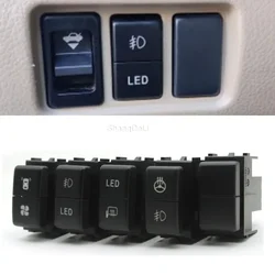 1Pc Dual Key Button Radar LED Front Fog Light Mirror Heat Switch For Nissan Patrol Y62 Titan Xterra X-TRAIL Qhashqai 2008-2015