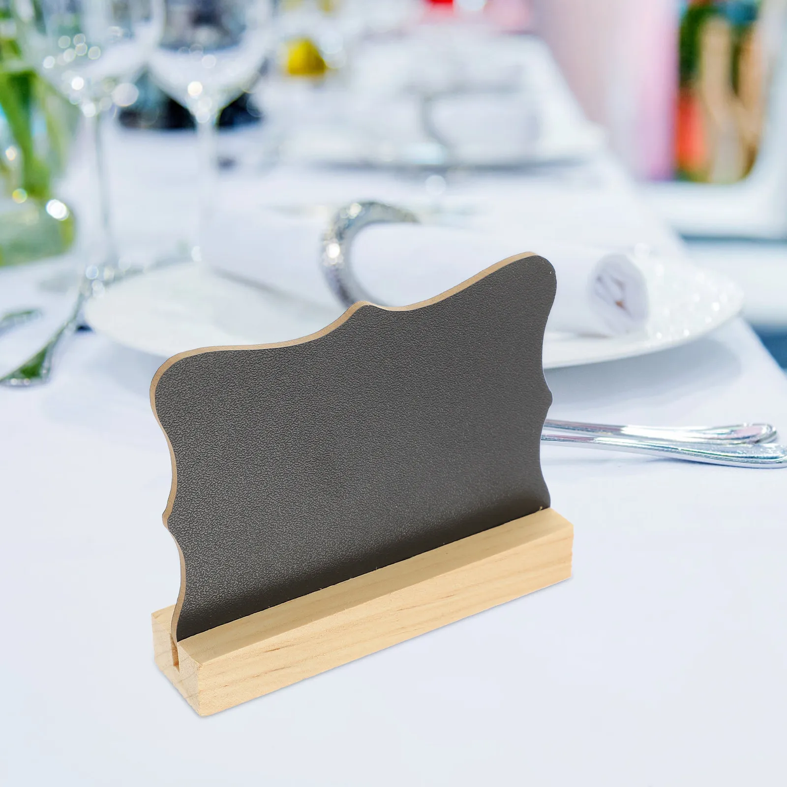

5Pcs Mini Chalkboards Signs Double Sided Small Blackboard Wood Place Cards Erasable Writing Board for Accessories Sweets Table