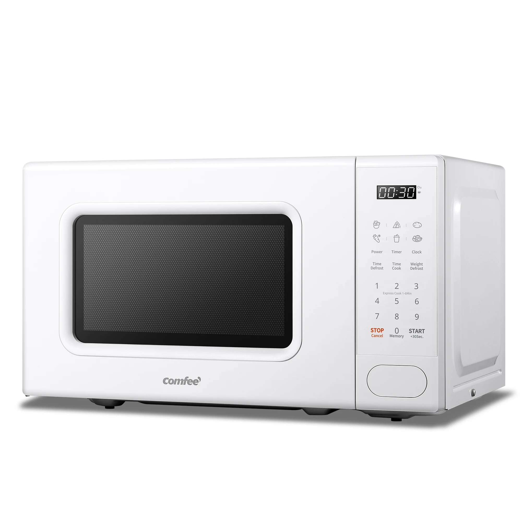 COMFEE 700w 20 Litre Digital Microwave Oven with 6 Cooking Presets, Express Cook, 11 Power Levels, Defrost, and Memory Function