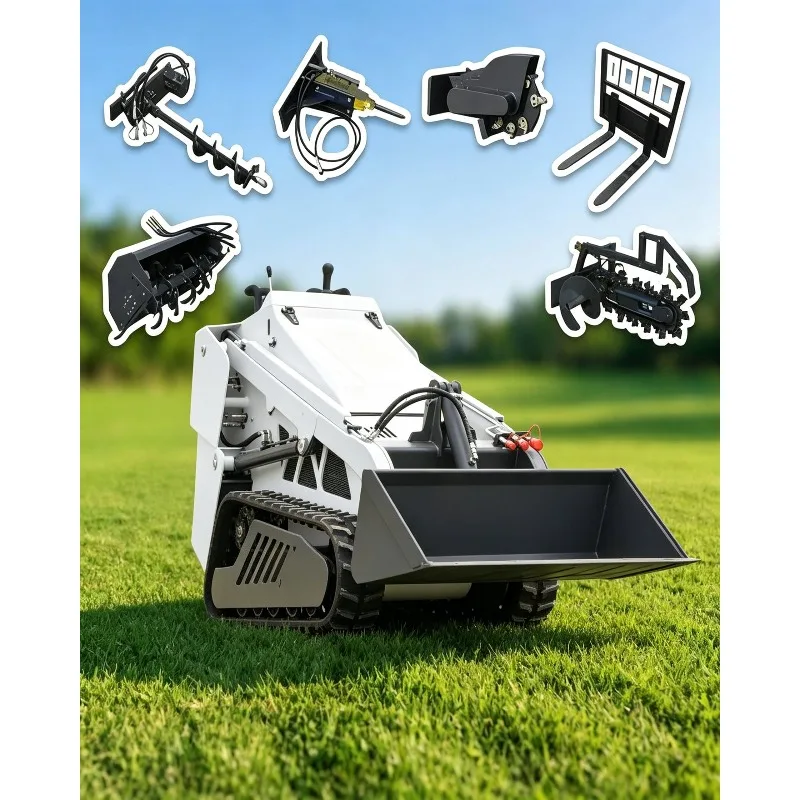 Mini Skid Steer Loader Diesel Skid Steer Loader Compact Skid Steer Loader 2 Ton Breaker For Construction 1 Year Warranty