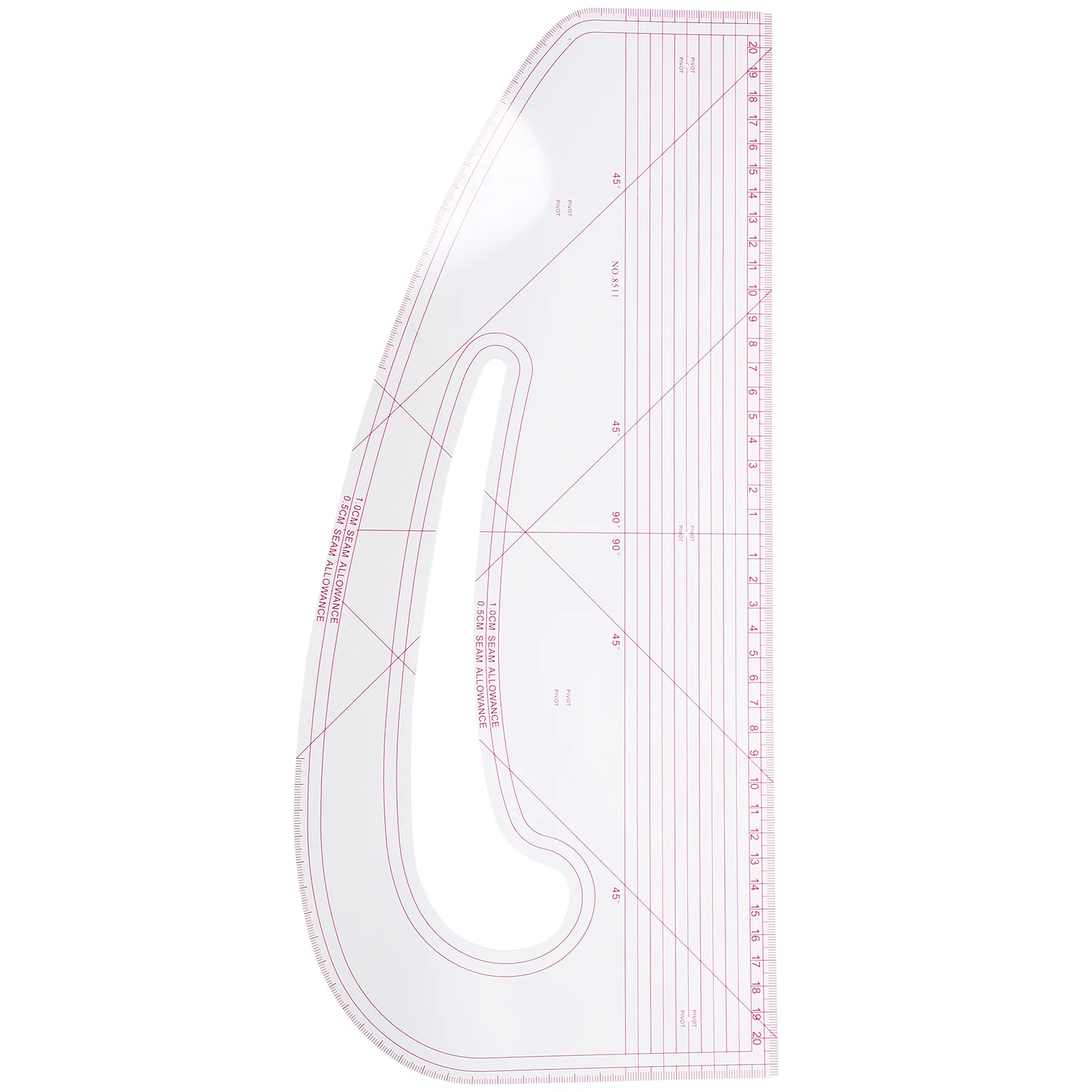 Design Curve Grading Ruler Curler Sewing Rulers and Guides for Fabric PC Hot Hem