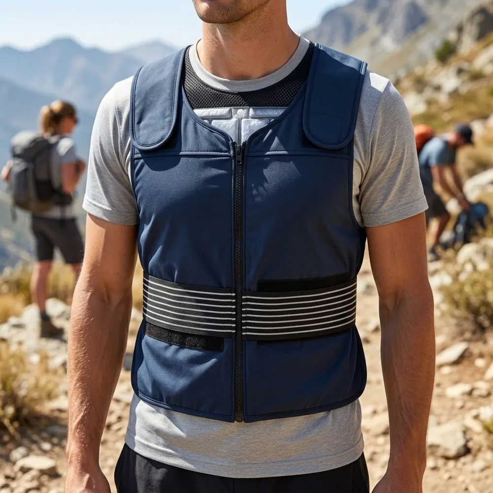 Phase Change Vest PCM Cooling Vest For Intense Exercise Fanless Cooling System Quiet Performance For Construction Sites