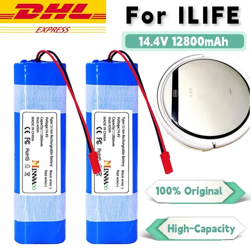 Original Rechargeable Battery For Ilife Zaco V3s V5s V8s DF45 DF43 V3 X3 V50 V55 V5Lpro 14.4V 2600Mah Robotic Cleaner Parts