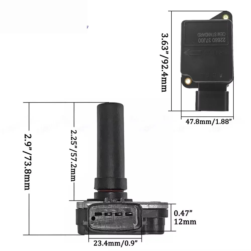 Sensor medidor  flujo masivo  aire, accesorio para Nissan Safari WGY60 Patrol Y60 GQ TB42E RD28T 4.2L TD42 1992-97, N ° 22680-37