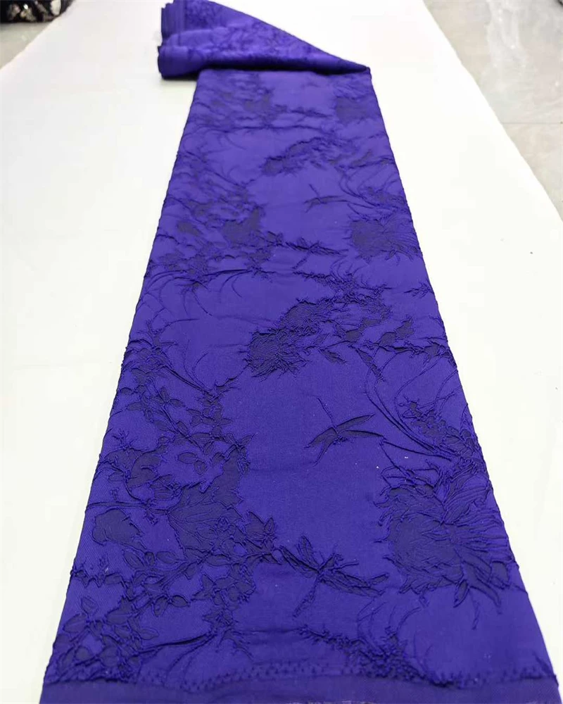Tela de encaje brocado, tela de Damasco africano, tela de encaje Jacquard de alta calidad, costura elegante para vestidos de fiesta de mujer,