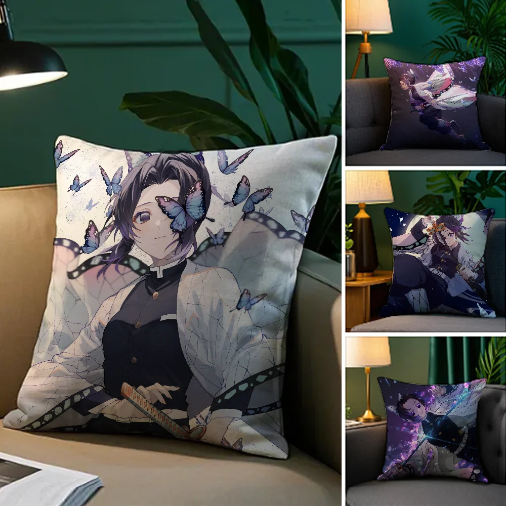 

Anime K-Kocho Shinobu Pillow Case Cozy Plush Pillow Cover Double Side Printed – Home Gift for Bedroom Decor