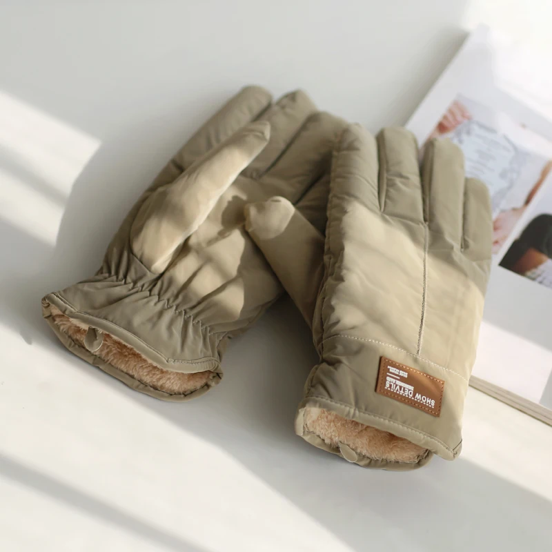 

Biker Gloves Work Hand Protection Working Winter Gloves Man Outdoors Cycling Windproof Luvas Para Motociclista Fleece Lined