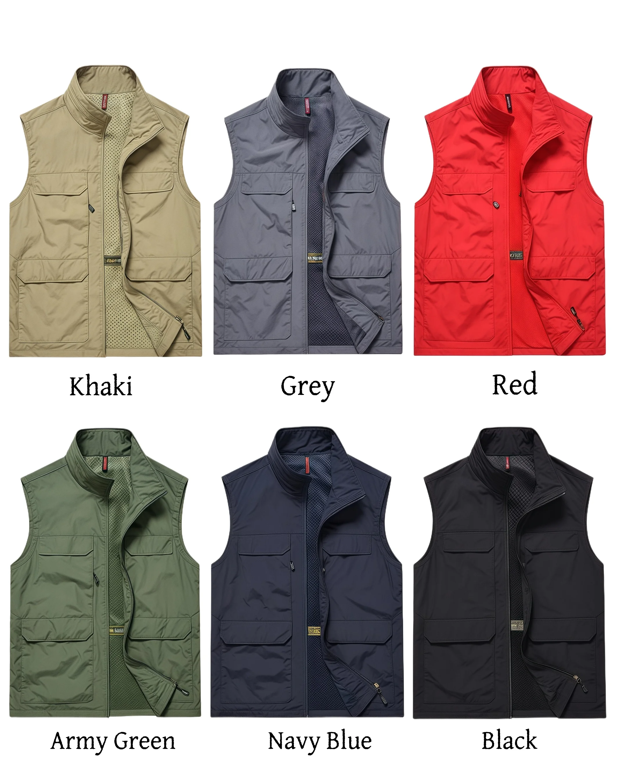 New Summer breathable net fishing and photography  Men's  Casual  multi-pocket JacketOuterwear Business advertising vest