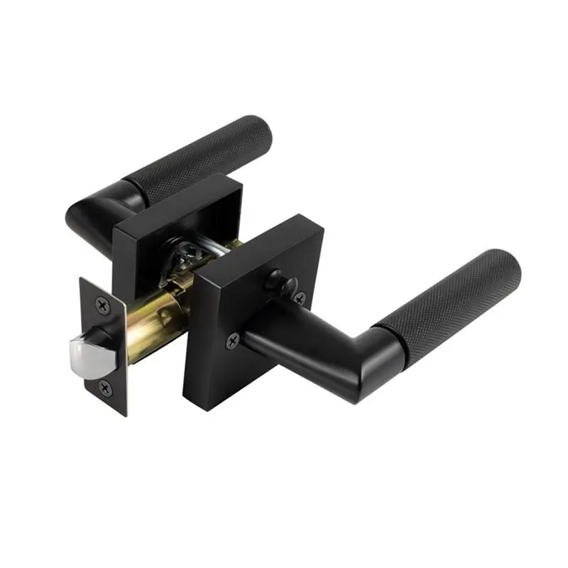 

【VALUE MONEY】Flower Door Handle Lock Heavy Duty Rolling Square Door Handle For Bedroom Bathroom Doors Door Levers Replacement Pa