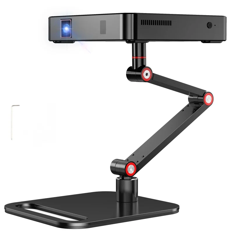 

Projector Desktop Stand with 1/4-Inch Thread Height Adjustable 360 Degree Rotation Projectors Holder for 2.2Lbs Home Office