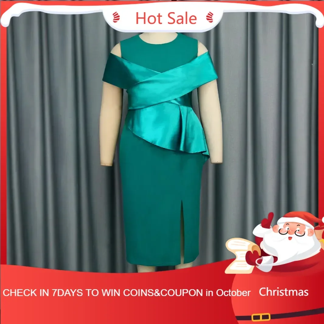 

Customized Customized New High-End Elegant Dress Fashion Shoulder-Baring Split High Waist Slimming Oofice Lady Dresses Women's M