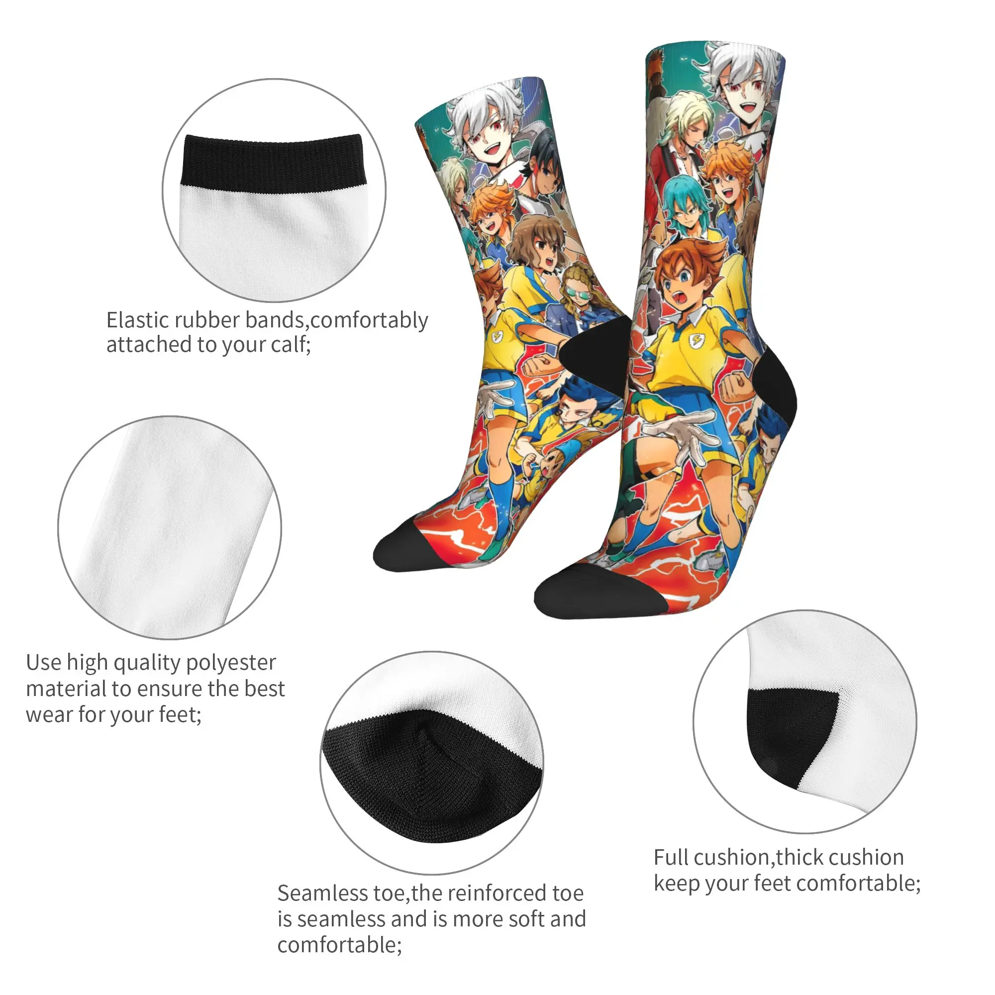 للجنسين الرجال الجوارب Inazuma أحد عشر Gouenji جوارب عدم الانزلاق جودة الجوارب الخريف القوطية مخصص تسلق الجوارب #6