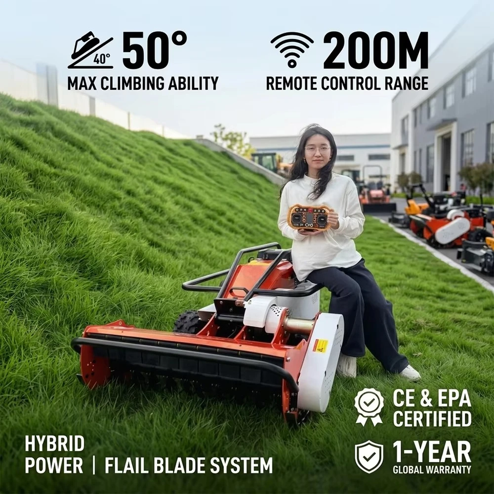 Robotic Smart Lawn Mower GPS Self-Propelled Industrial Grade 48V Wireless Automatic Grass Trimmer 420CC/678CC/764CC Engine