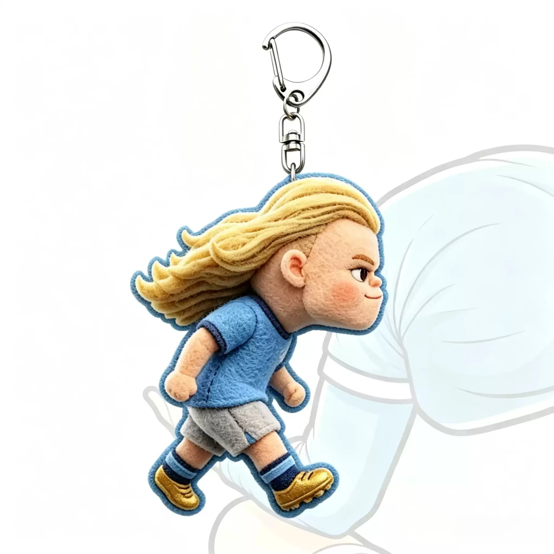 Haaland Toys Slime Acrylic Keychain Cute Cartoon Soccer Star Player Pendant Bag Charm Fan Merchandise Novelty Cool Fun Gift