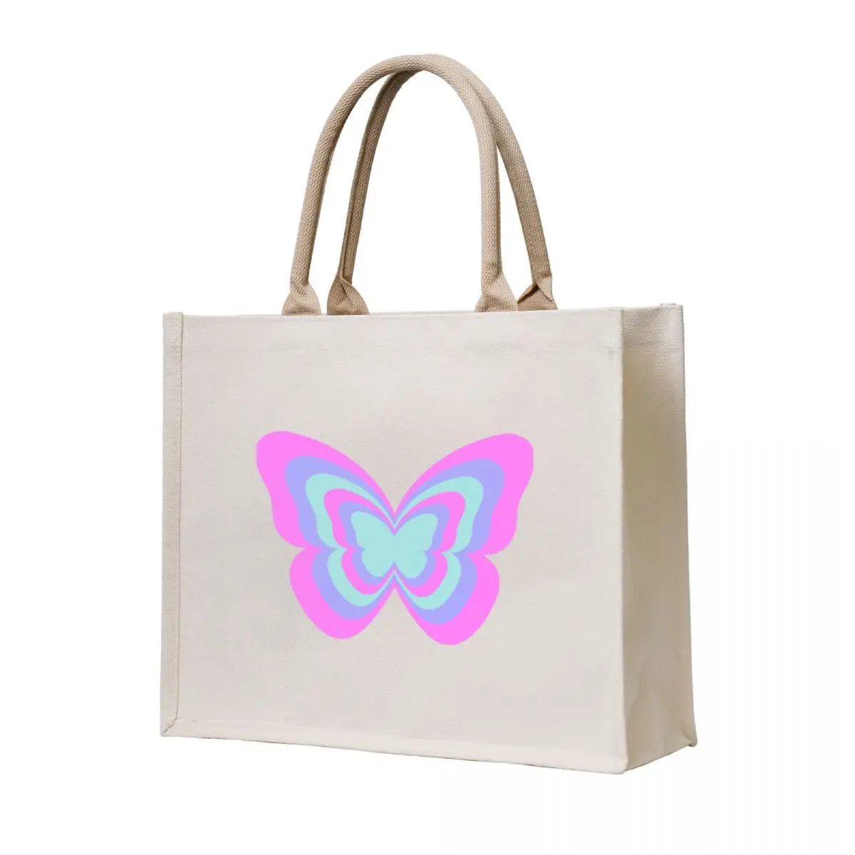 

layered butterfly Tote Bag Women's handbag cute pouch bag canvas tote bag