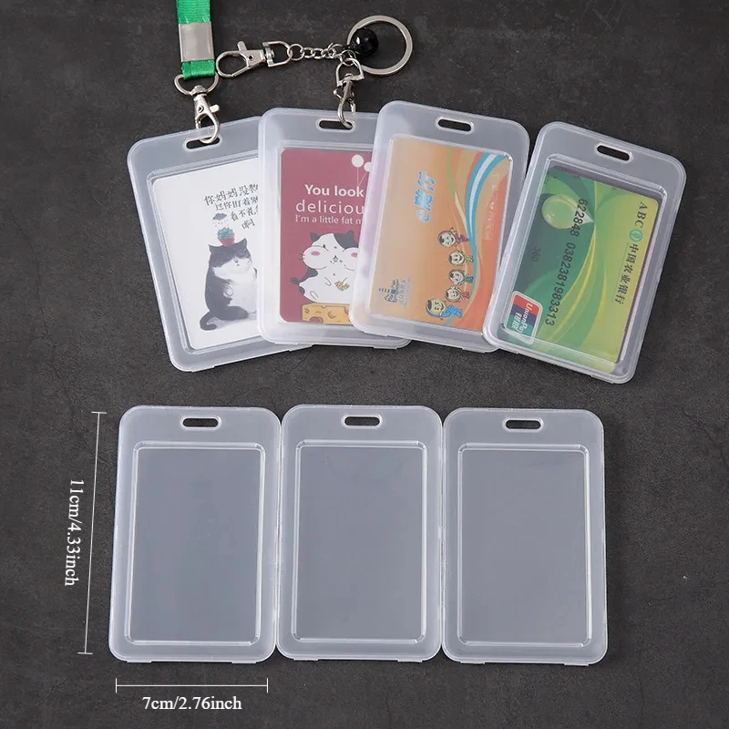 1pc Waterproof Transparent Card Cover Rigid Plastic Bus Card Holder Case Business Credit Cards Bank ID Card Sleeve Protect