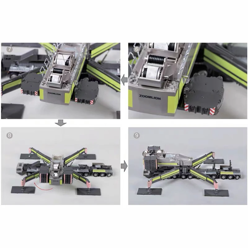 ZOOMLION ZAT 24000H All-ground Truck Crane Model Crane Alloy Model Tabletop Decoration Micromodel 1:50