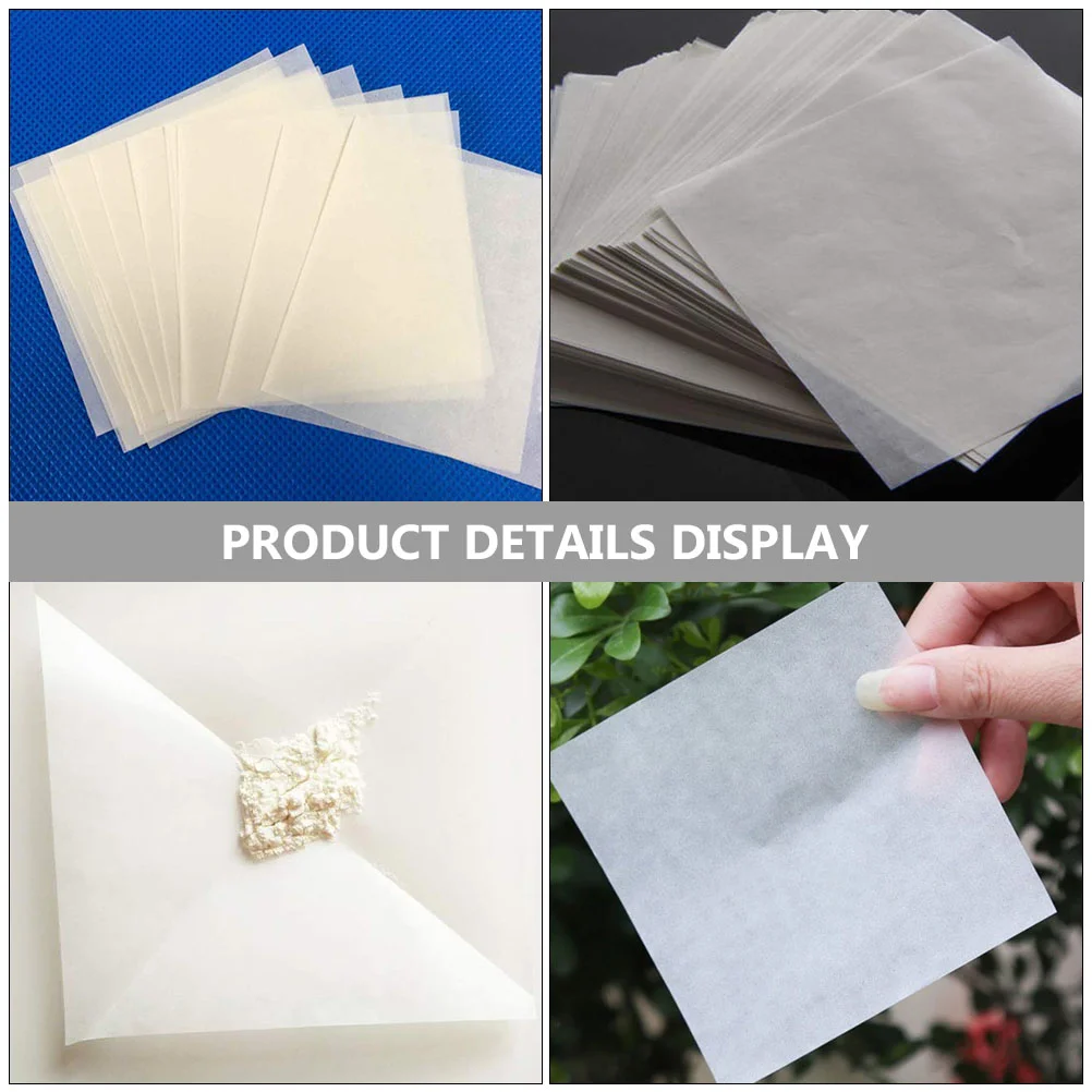 500 Sheets Weighing Paper Non-Stick Glossy Laboratory for Balance Samples Transfer White Nitrogen Free