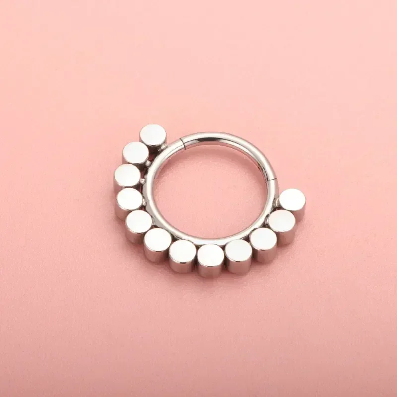 ASTM F136 Titanium Ear Nose Piercing Cartilage Earring Earlobe Piercing CZ Luxurious Rings Hoops Clicke Tragus Ring Jewellery