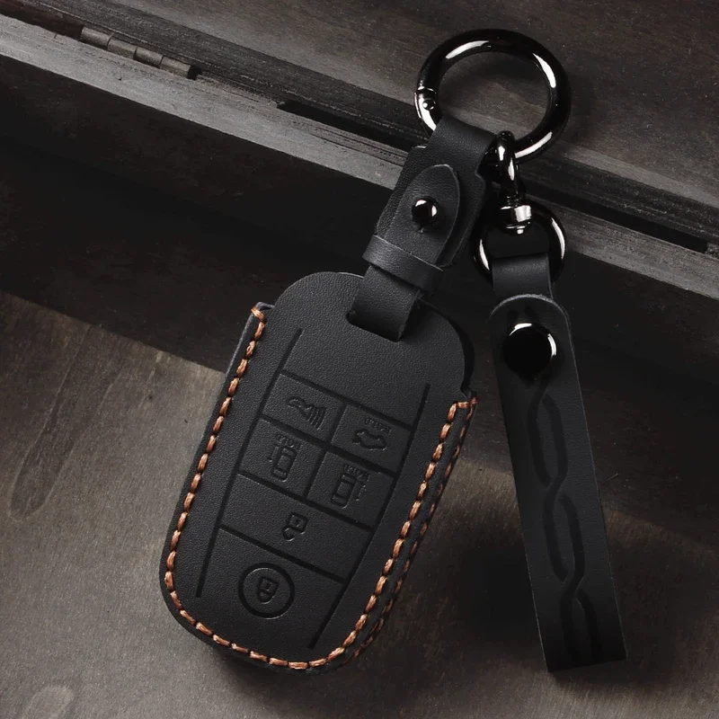 Leather 3 4 5 6 Button Car Key Case Cover For Kia Sportage Cerato Optima K2 K3 K4 K5 Rio Picanto K2 Soul Sorento Ski Sedona