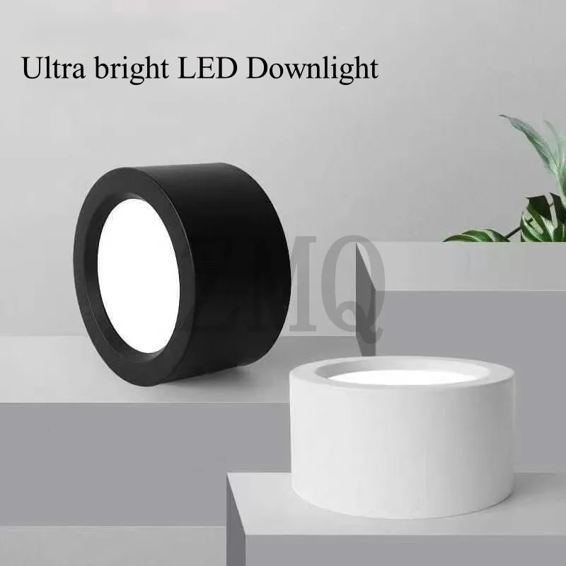 AC 220V Led Downlight 9W 12W 18W Ceiling Surface Mounted Spots Lamp for Home Kitchen Hallway Porch Stair Metal Shell Down Light