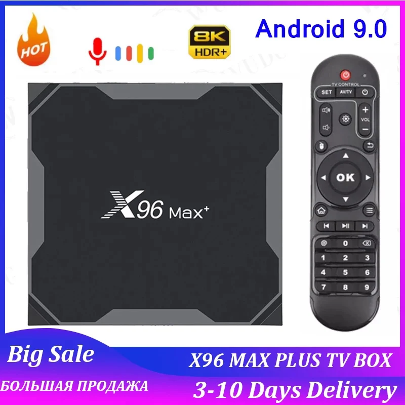 Android 9.0 X96 Max plus Smart TV Box Amlogic S905X3 X96 Max+ 4GB 32GB 64GB 8K 1080P 2.4G 5G Dual Wifi Set Top Certified Box