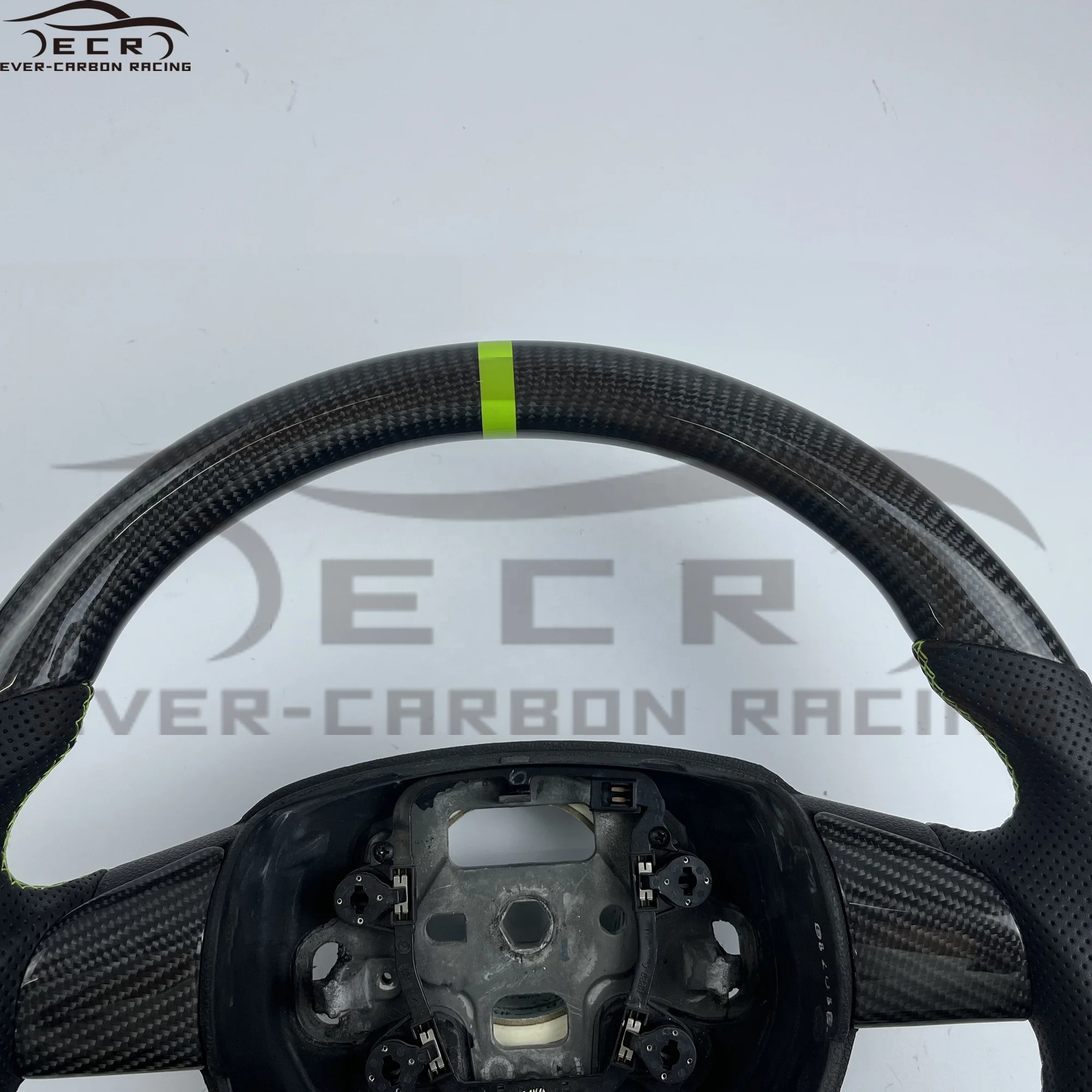 Рулевое колесо Ever-carbon Carbon Fiber Racing ECR, высокое качество, под заказ, для Ford Focus RS MK2, спортивное белое Автомобильное рулевое колесо