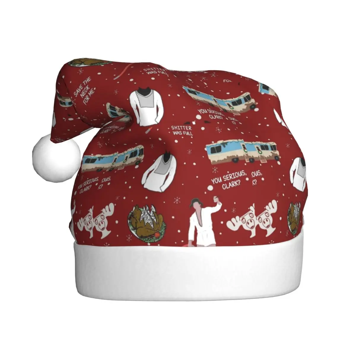 Christmas Pattern Chevy Chase Winter Warm Christmas Hat for Adult Men Women Vacations Santa Hat Cap Cosplay Gifts