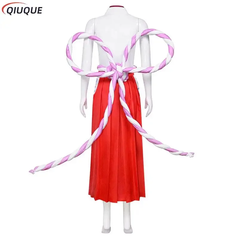 Kostum Cosplay Anime Yamato Wig Hiasan Kepala Wanita Kimono Horn Seragam Pesta Karnaval Halloween Pakaian Setelan Ir;l5