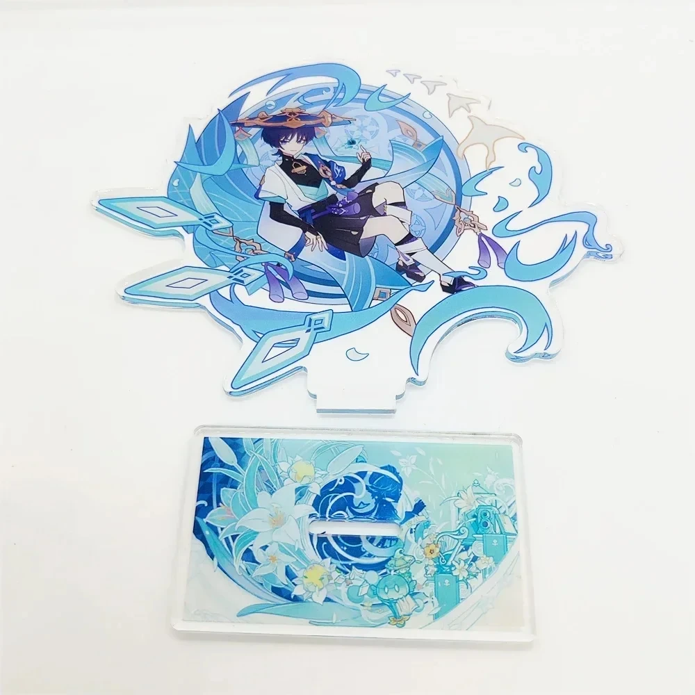 Anime Figure Scaramouche Barbatos Cyno Xiao Kaeya Acrylic Stand Model Plate Desk Decor Standing Sign Fans Gifts