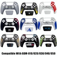 Carcasa frontal de repuesto para el controlador de PS5 BDM-010/020/030/040/050, cubierta del panel táctil, tiras decorativas