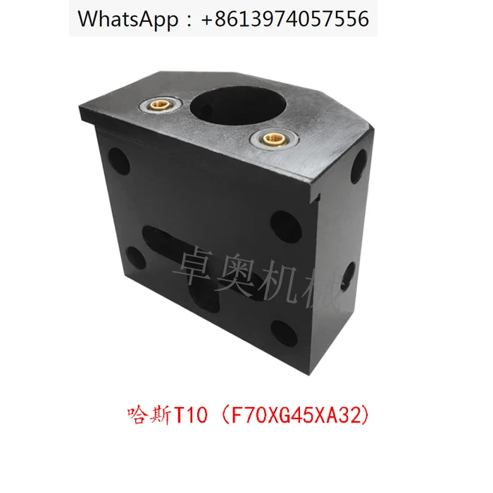 CNC lathe turret and cutterbed oblique turning hydraulic multi station inner diameter drilling, boring hole U drilling